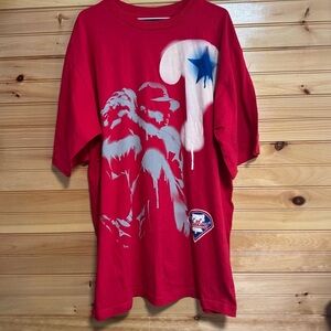 Philadelphia Phillies Red Baseball Tee Cotton Heritage 2005 Big XL